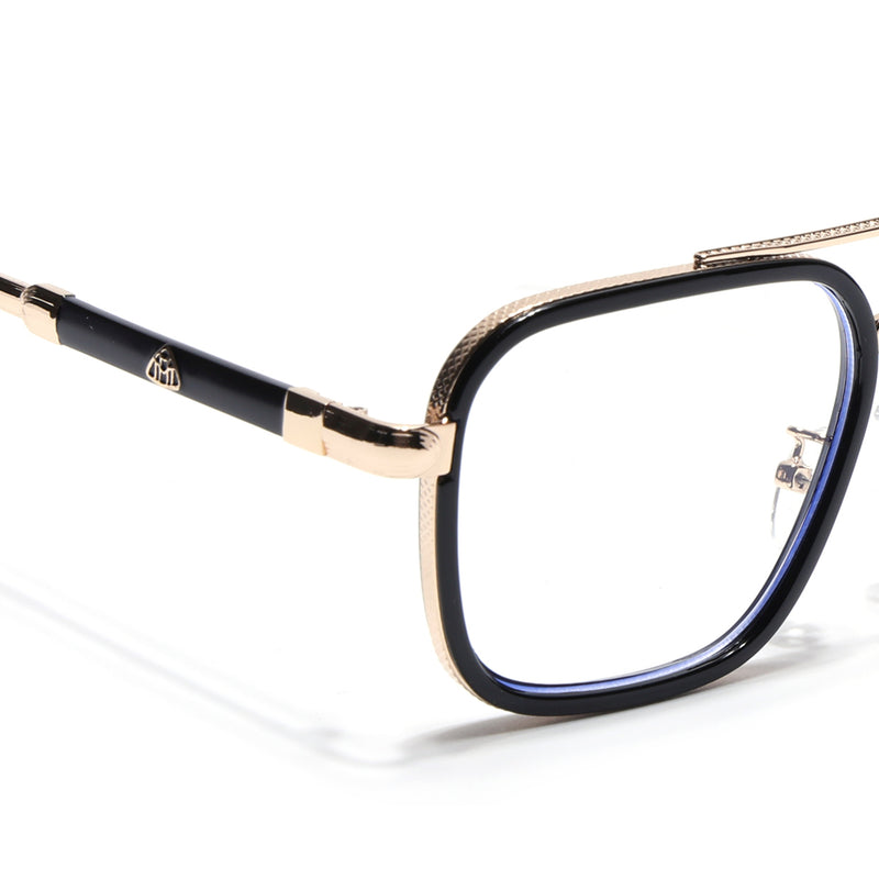 Voyage Black & Golden Wayfarer Eyeglasses for Men & Women (98002MG5272-C2)