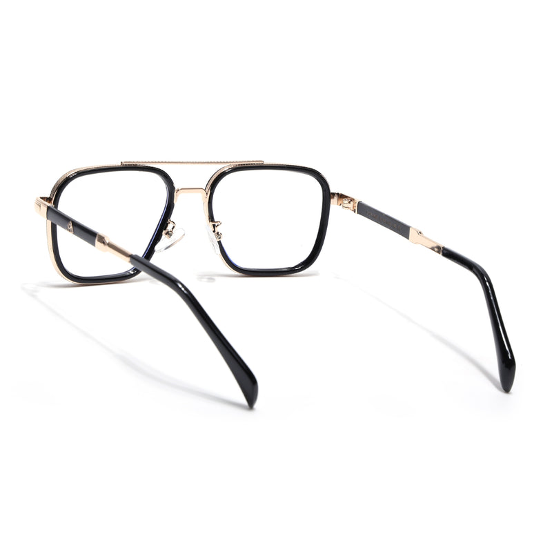 Voyage Black & Golden Wayfarer Eyeglasses for Men & Women (98002MG5272-C2)