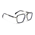 Voyage Black & Silver Wayfarer Eyeglasses for Men & Women (98002MG5273-C3)