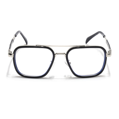 Voyage Black & Silver Wayfarer Eyeglasses for Men & Women (98002MG5273-C3)