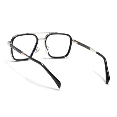 Voyage Black & Silver Wayfarer Eyeglasses for Men & Women (98002MG5273-C3)