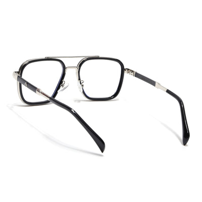 Voyage Black & Silver Wayfarer Eyeglasses for Men & Women (98002MG5273-C3)