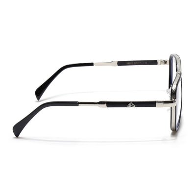 Voyage Black & Silver Wayfarer Eyeglasses for Men & Women (98002MG5273-C3)