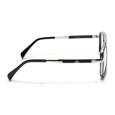 Voyage Black & Silver Wayfarer Eyeglasses for Men & Women (98002MG5273-C3)