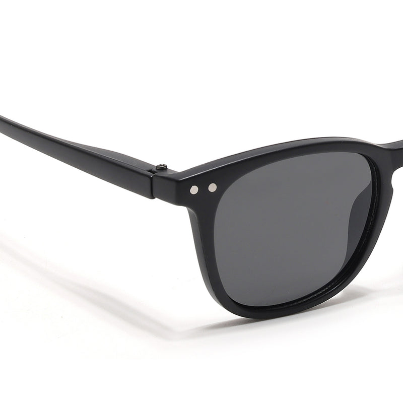 Voyage Explorers Round Sunglasses for Kids -6 yrs To 12 yrs (Black Lens | Black Frame - MG6579)