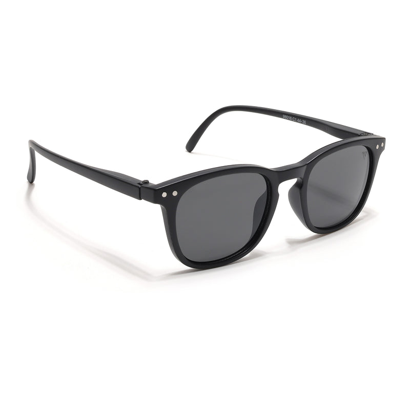 Voyage Explorers Round Sunglasses for Kids -6 yrs To 12 yrs (Black Lens | Black Frame - MG6579)