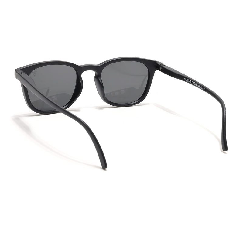 Voyage Explorers Round Sunglasses for Kids -6 yrs To 12 yrs (Black Lens | Black Frame - MG6579)