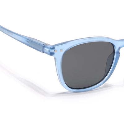 Voyage Explorers Round Sunglasses for Kids -6 yrs To 12 yrs (Grey Lens | Blue Frame - MG6582)