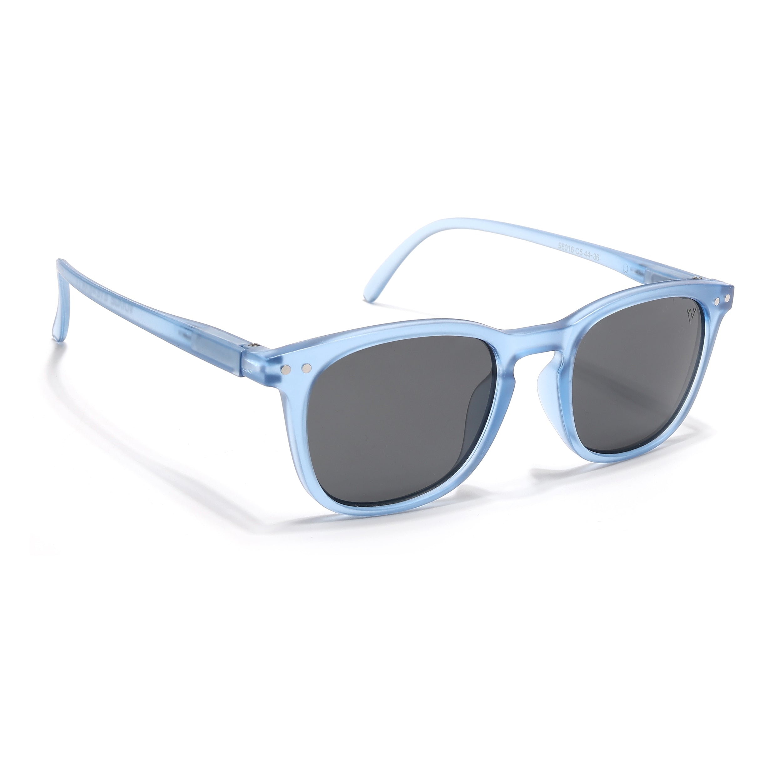 Voyage Explorers Round Sunglasses for Kids -6 yrs To 12 yrs (Grey Lens | Blue Frame - MG6582)