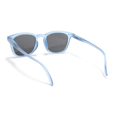 Voyage Explorers Round Sunglasses for Kids -6 yrs To 12 yrs (Grey Lens | Blue Frame - MG6582)