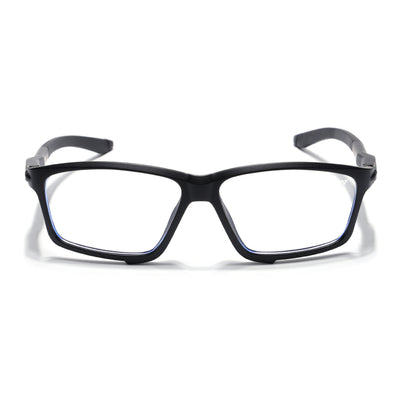 Voyage Active Black Rectangle Eyeglasses for Men & Women (9801MG5683-C1)