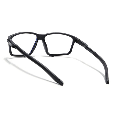 Voyage Active Black Rectangle Eyeglasses for Men & Women (9801MG5683-C1)