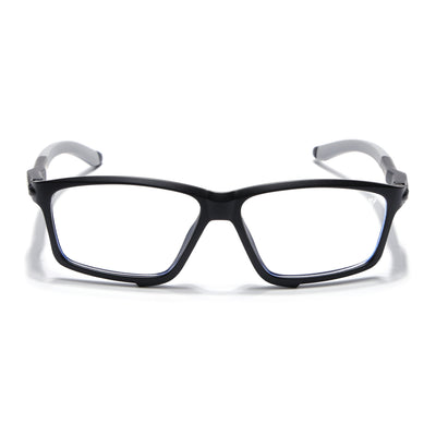 Voyage Active Black Rectangle Eyeglasses for Men & Women (9801MG5684-C2)