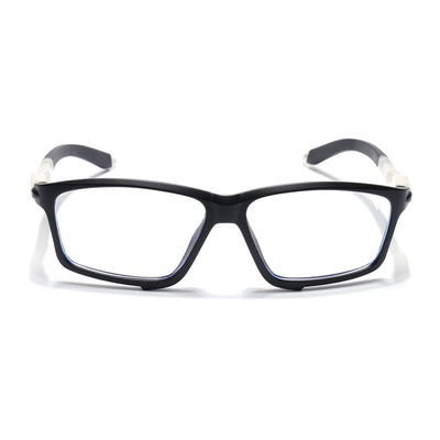 Voyage Active Black Rectangle Eyeglasses for Men & Women (9801MG5685-C3)