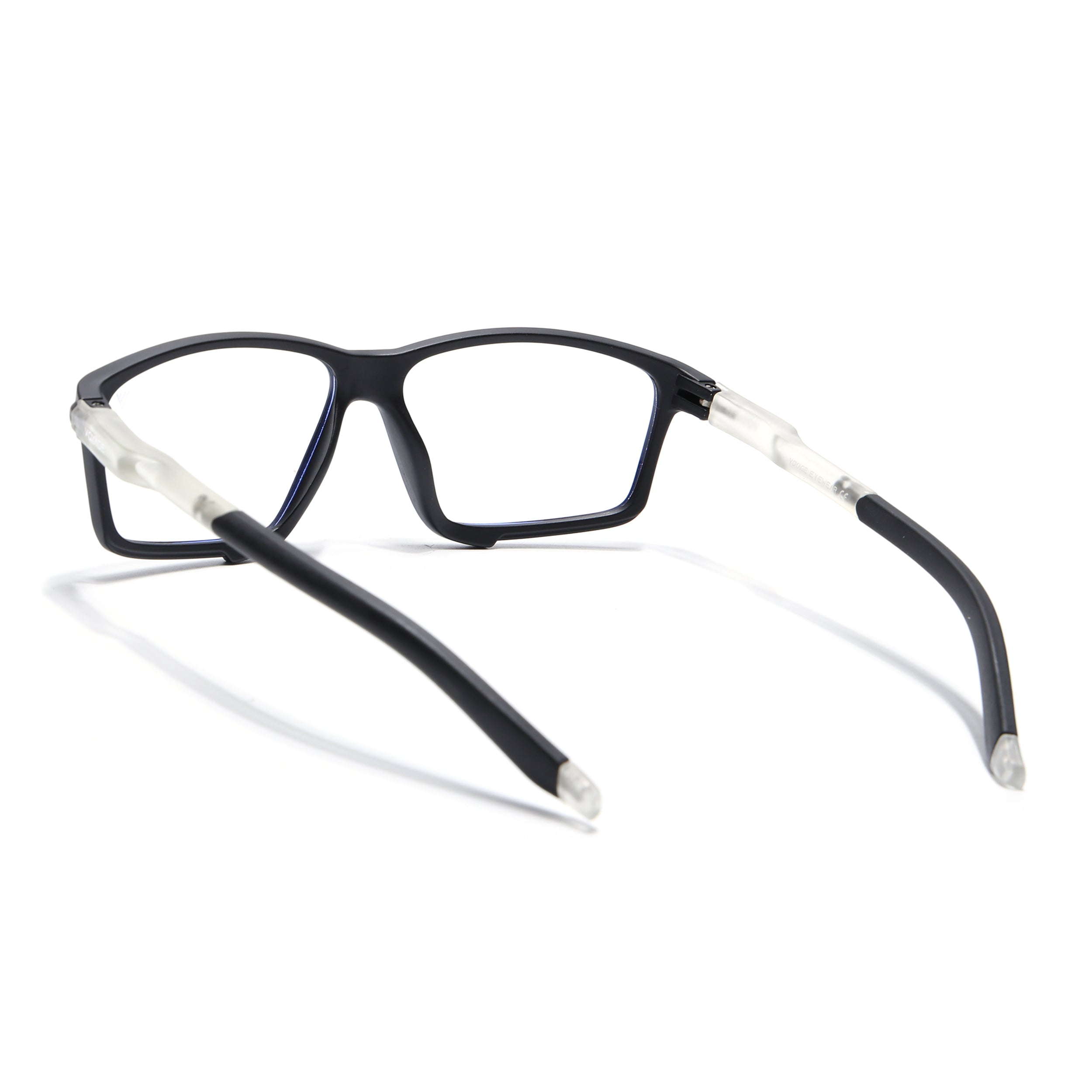 Voyage Active Black Rectangle Eyeglasses for Men & Women (9801MG5685-C3)