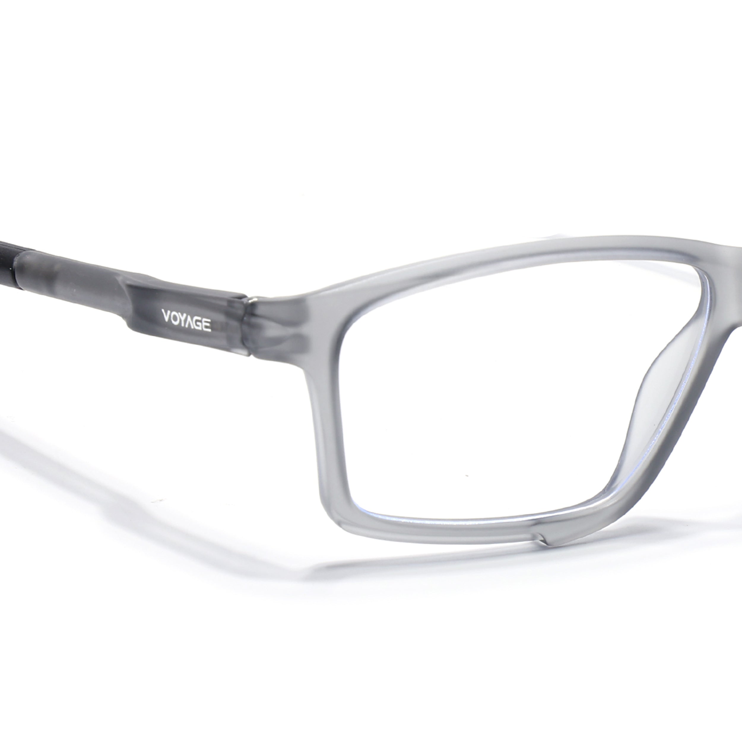 Voyage Active Grey Rectangle Eyeglasses for Men & Women (9801MG5686-C4)