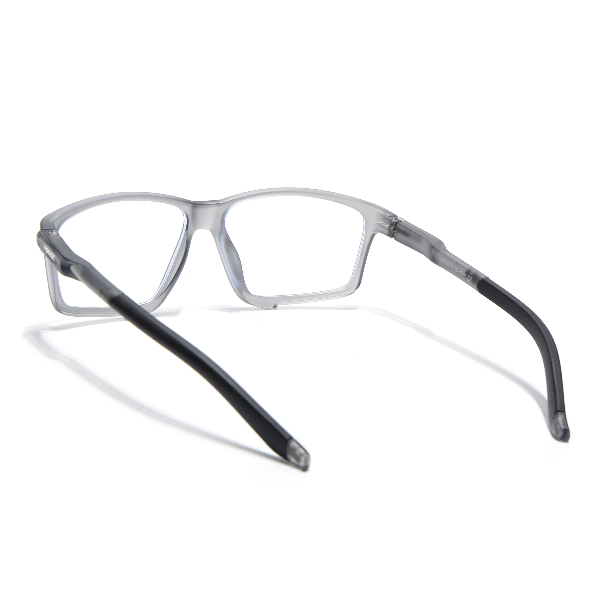 Voyage Active Grey Rectangle Eyeglasses for Men & Women (9801MG5686-C4)