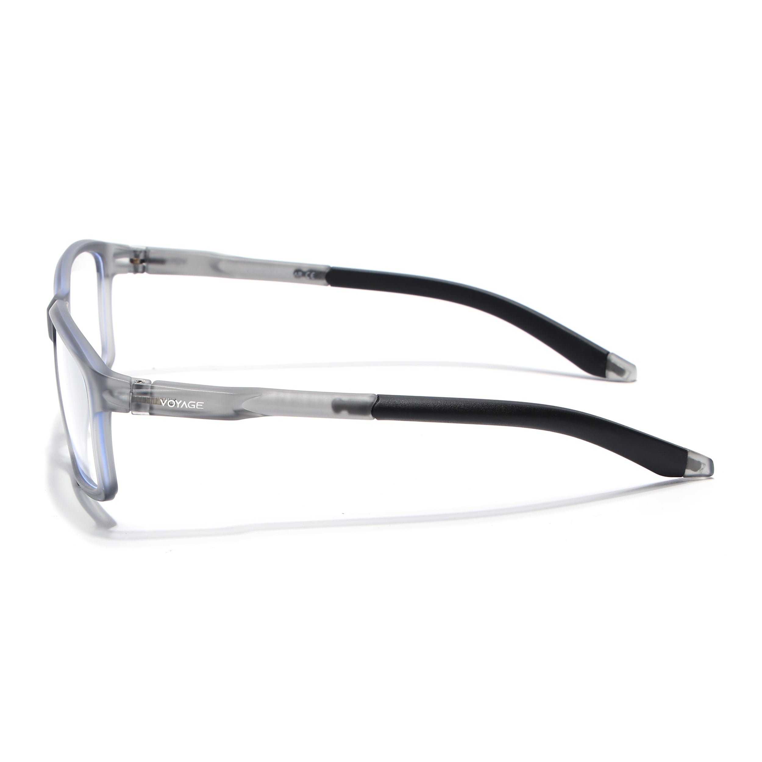 Voyage Active Grey Rectangle Eyeglasses for Men & Women (9801MG5686-C4)