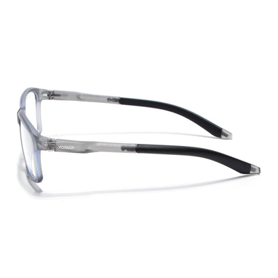 Voyage Active Grey Rectangle Eyeglasses for Men & Women (9801MG5686-C4)