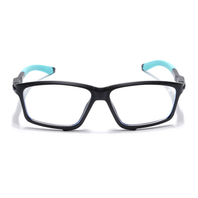 Voyage Active Black Rectangle Eyeglasses for Men & Women (9801MG5687-C5)