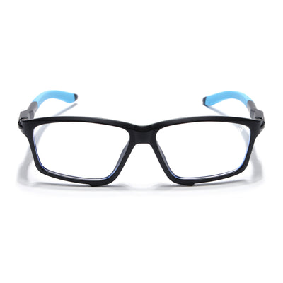 Voyage Active Black Rectangle Eyeglasses for Men & Women (9801MG5688-C6)