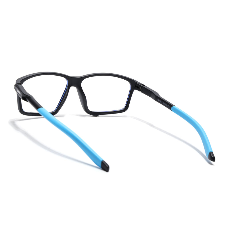 Voyage Active Black Rectangle Eyeglasses for Men & Women (9801MG5688-C6)