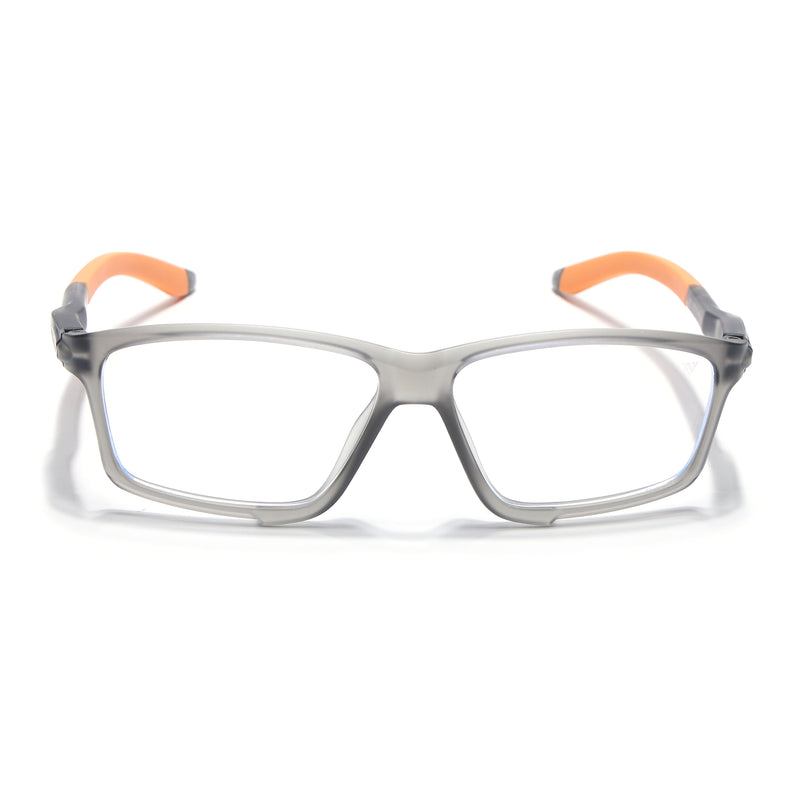 Voyage Active Grey Rectangle Eyeglasses for Men & Women (9801MG5690-C8)