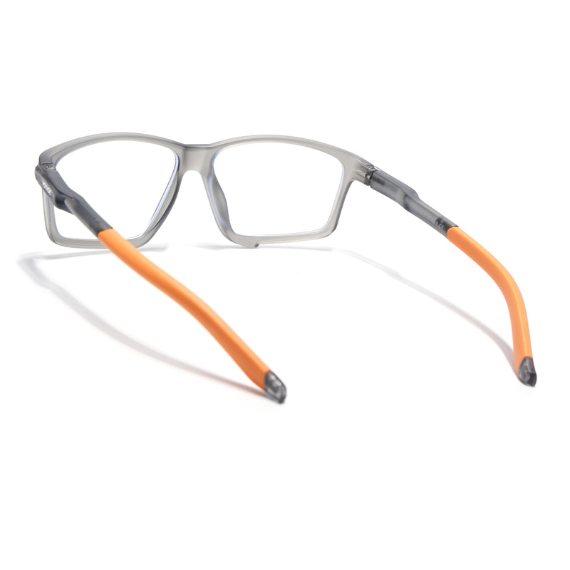 Voyage Active Grey Rectangle Eyeglasses for Men & Women (9801MG5690-C8)