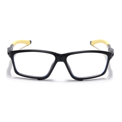 Voyage Active Black Rectangle Eyeglasses for Men & Women (9801MG5691-C9)