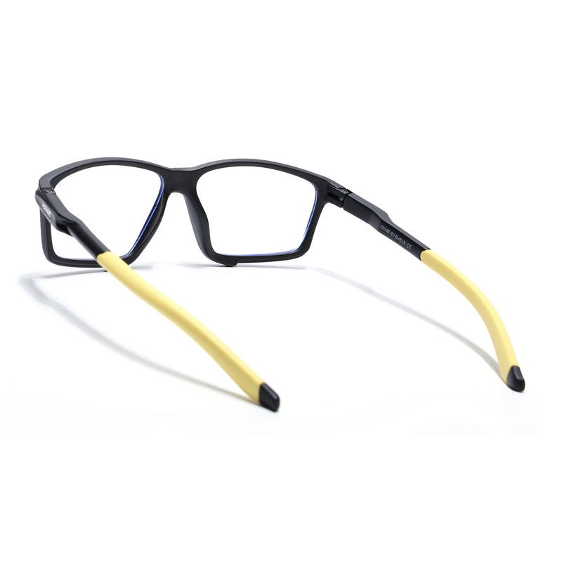 Voyage Active Black Rectangle Eyeglasses for Men & Women (9801MG5691-C9)