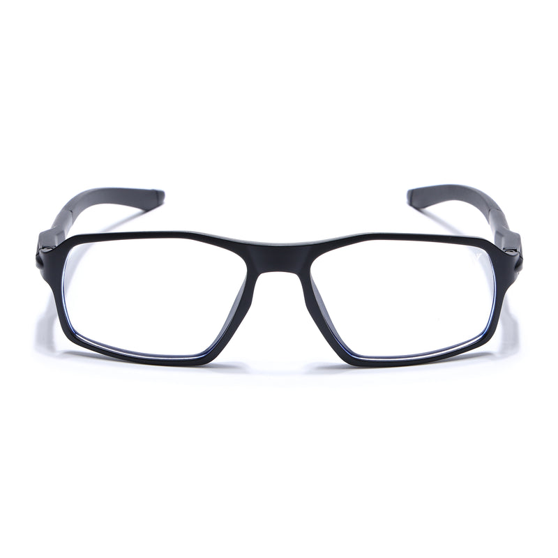 Voyage Active Black Rectangle Eyeglasses for Men & Women (9802MG5693-C1)