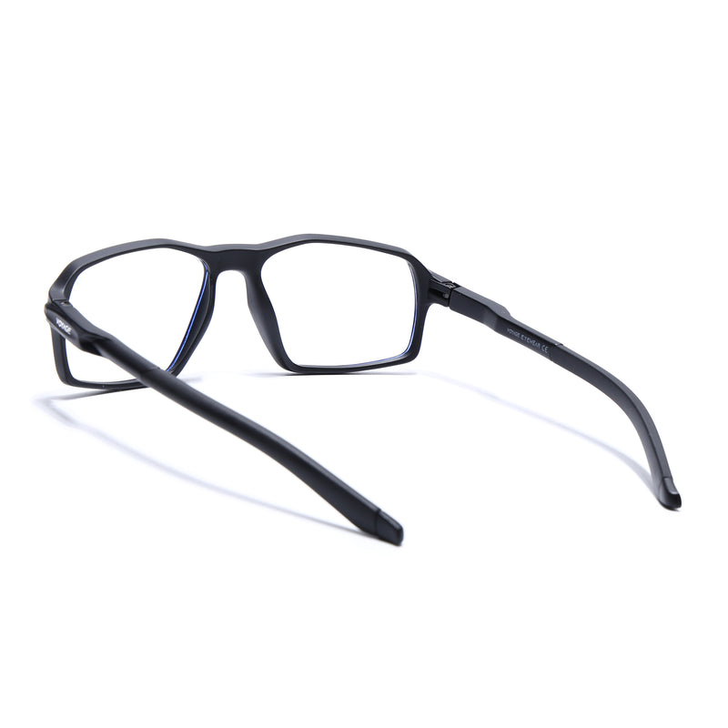Voyage Active Black Rectangle Eyeglasses for Men & Women (9802MG5693-C1)