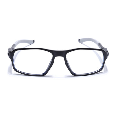 Voyage Active Black Rectangle Eyeglasses for Men & Women (9802MG5694-C2)