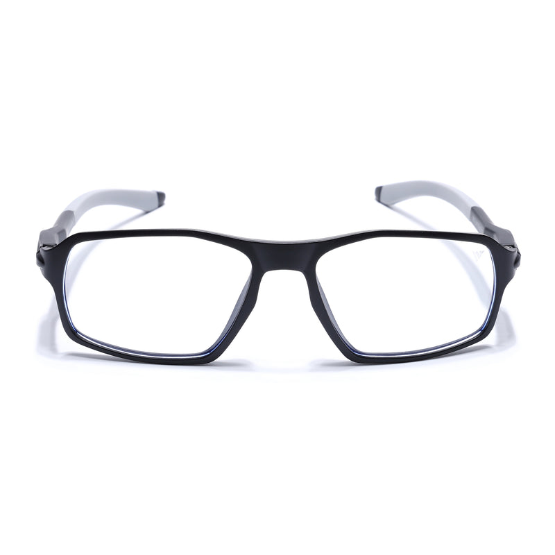 Voyage Active Black Rectangle Eyeglasses for Men & Women (9802MG5694-C2)