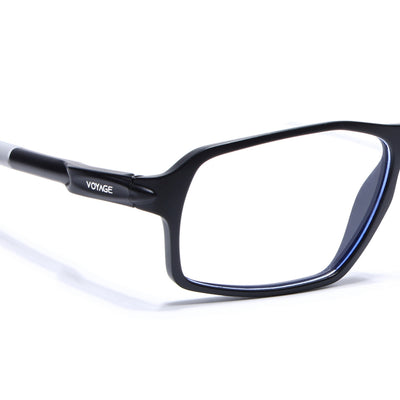 Voyage Active Black Rectangle Eyeglasses for Men & Women (9802MG5694-C2)