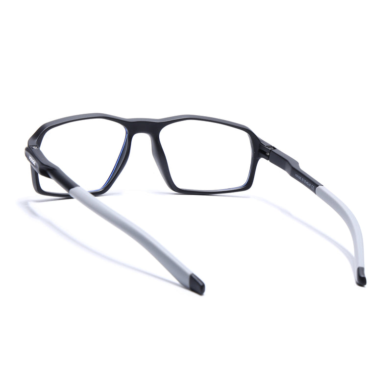 Voyage Active Black Rectangle Eyeglasses for Men & Women (9802MG5694-C2)