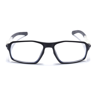 Voyage Active Black Rectangle Eyeglasses for Men & Women (9802MG5695-C3)