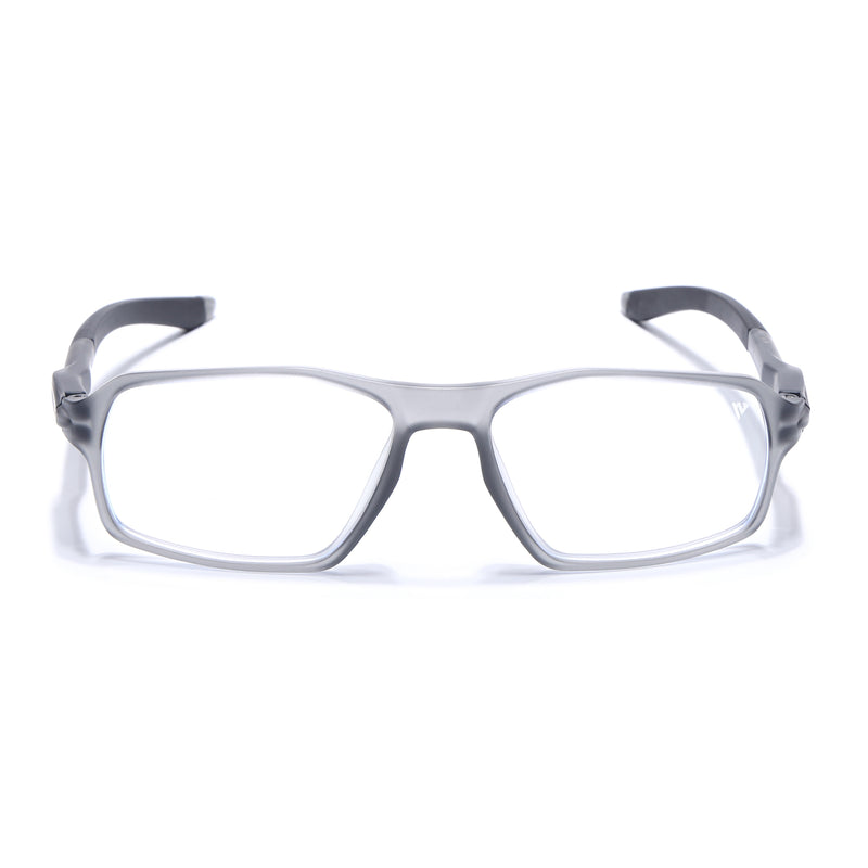 Voyage Active Grey Rectangle Eyeglasses for Men & Women (9802MG5696-C4)