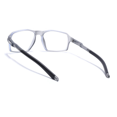 Voyage Active Grey Rectangle Eyeglasses for Men & Women (9802MG5696-C4)