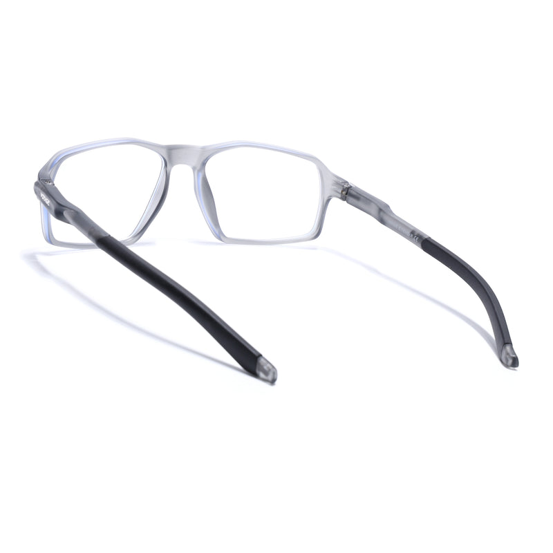 Voyage Active Grey Rectangle Eyeglasses for Men & Women (9802MG5696-C4)