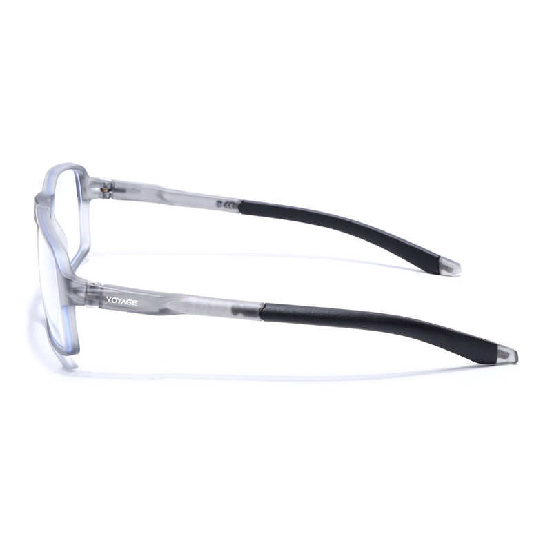 Voyage Active Grey Rectangle Eyeglasses for Men & Women (9802MG5696-C4)