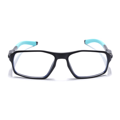 Voyage Active Black Rectangle Eyeglasses for Men & Women (9802MG5697-C5)