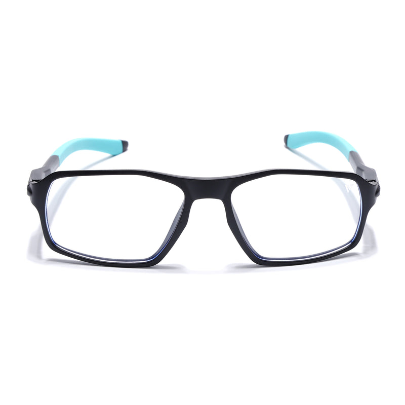 Voyage Active Black Rectangle Eyeglasses for Men & Women (9802MG5697-C5)
