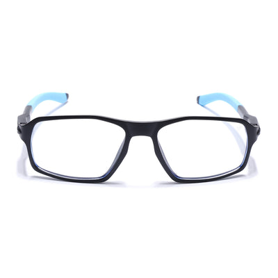 Voyage Active Black Rectangle Eyeglasses for Men & Women (9802MG5698-C6)