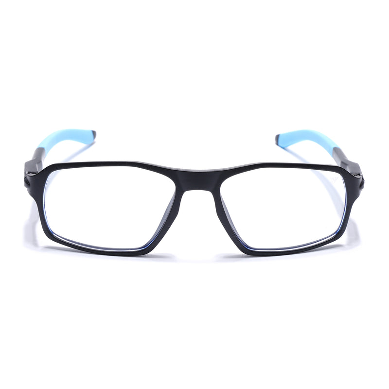 Voyage Active Black Rectangle Eyeglasses for Men & Women (9802MG5698-C6)