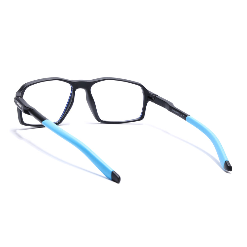 Voyage Active Black Rectangle Eyeglasses for Men & Women (9802MG5698-C6)