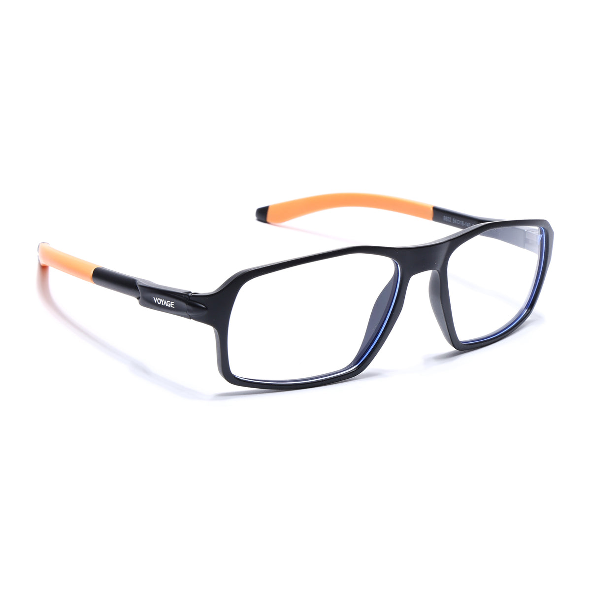 Voyage Active Black Rectangle Eyeglasses for Men & Women (9802MG5699-C7)