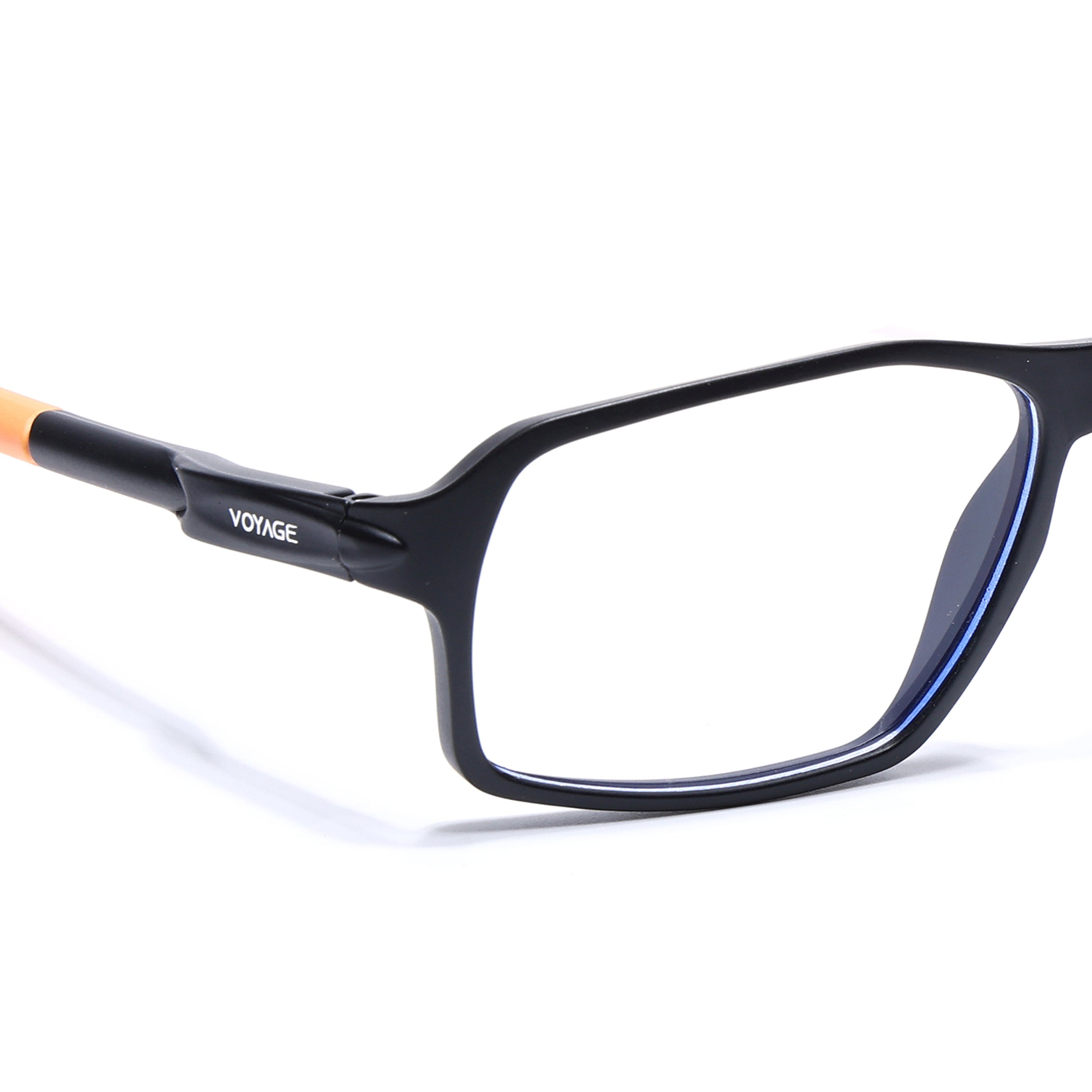 Voyage Active Black Rectangle Eyeglasses for Men & Women (9802MG5699-C7)