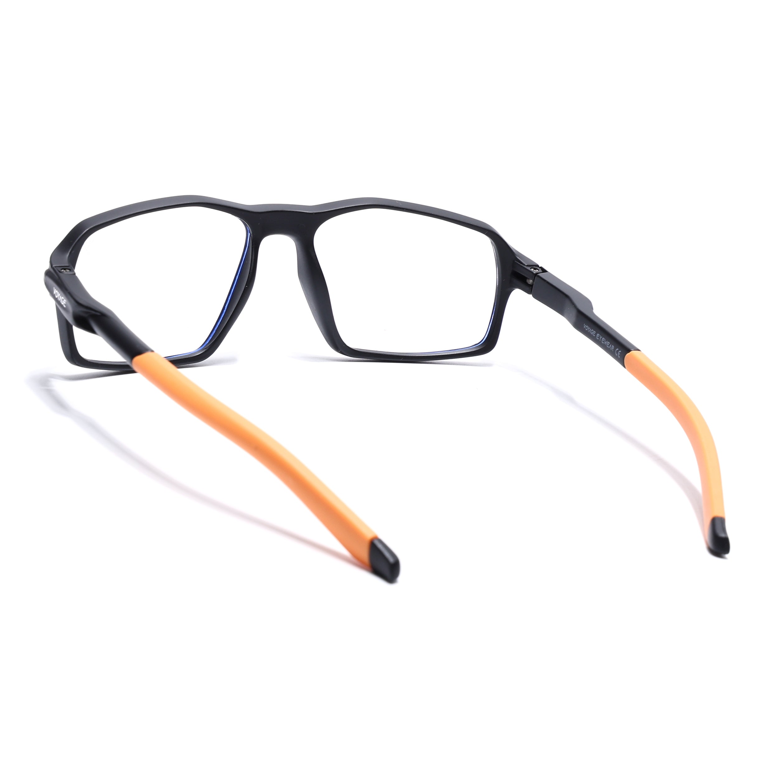 Voyage Active Black Rectangle Eyeglasses for Men & Women (9802MG5699-C7)
