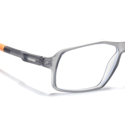 Voyage Active Grey Rectangle Eyeglasses for Men & Women (9802MG5700-C8)